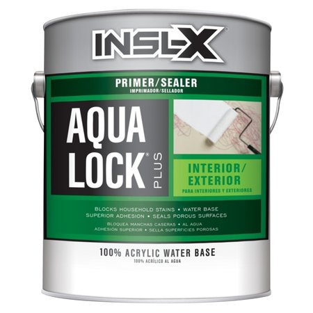 INSL-X BY BENJAMIN MOORE Insl-X Aqua Lock Plus White Flat Water-Based Acrylic Primer and Sealer 1 gal AQ0400099-01